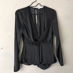 Cute silk black blouse!